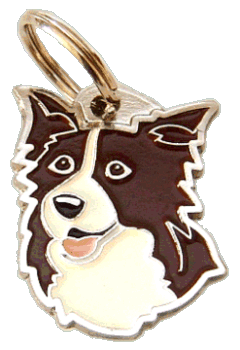 Border collie marrom - pet ID tag, dog ID tags, pet tags, personalized pet tags MjavHov - engraved pet tags online